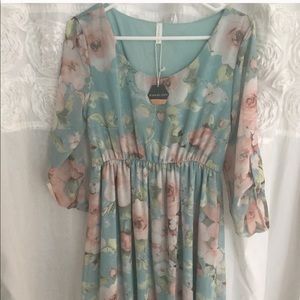 Pink blush maternity dress